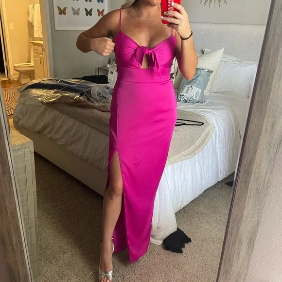 hot pink festival dress Jovani 38847 Size 10 Hot Pink Sequin Beaded Fringe Prom Dress Pageant main image 1